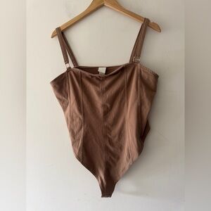 H&M Brown Corset Style Bodysuit